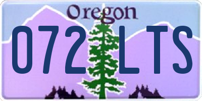 OR license plate 072LTS