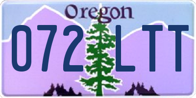 OR license plate 072LTT