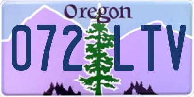 OR license plate 072LTV