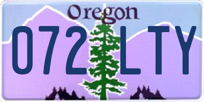 OR license plate 072LTY
