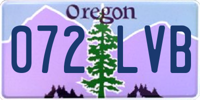 OR license plate 072LVB