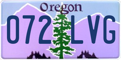 OR license plate 072LVG