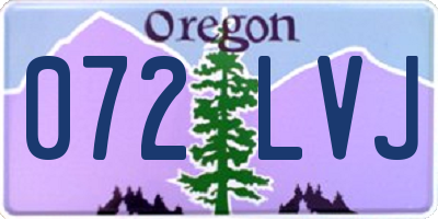OR license plate 072LVJ