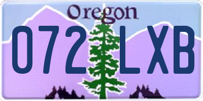 OR license plate 072LXB