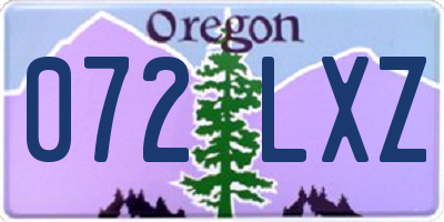 OR license plate 072LXZ