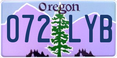 OR license plate 072LYB