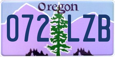 OR license plate 072LZB