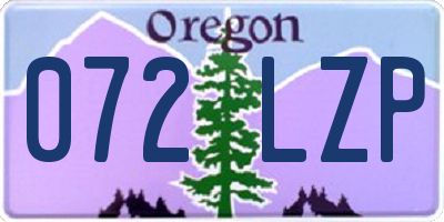 OR license plate 072LZP