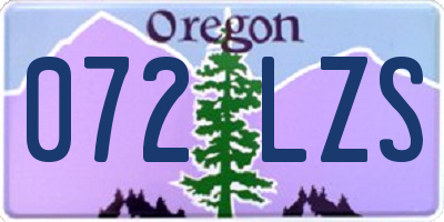 OR license plate 072LZS