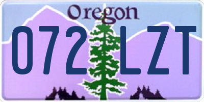 OR license plate 072LZT