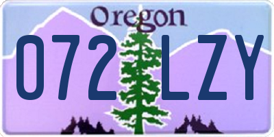 OR license plate 072LZY