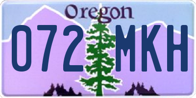 OR license plate 072MKH