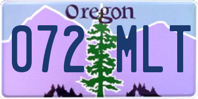 OR license plate 072MLT