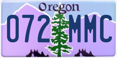 OR license plate 072MMC