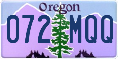 OR license plate 072MQQ