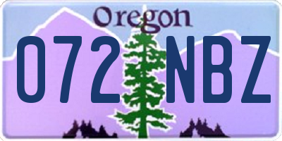OR license plate 072NBZ