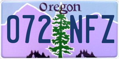 OR license plate 072NFZ