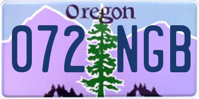 OR license plate 072NGB