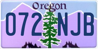 OR license plate 072NJB