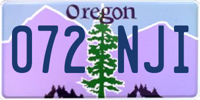 OR license plate 072NJI