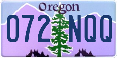 OR license plate 072NQQ