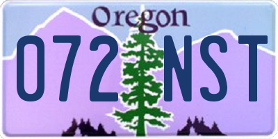 OR license plate 072NST