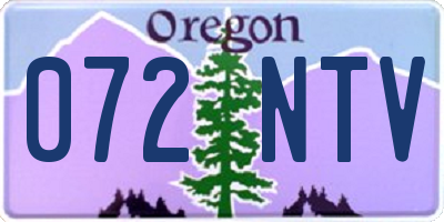 OR license plate 072NTV