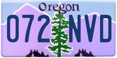 OR license plate 072NVD
