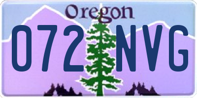 OR license plate 072NVG