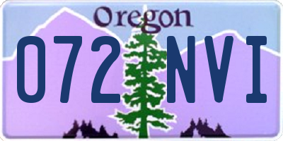 OR license plate 072NVI