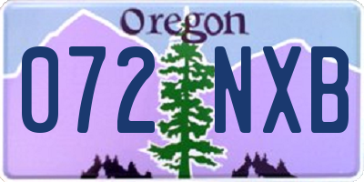 OR license plate 072NXB