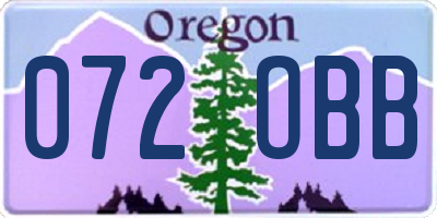 OR license plate 072OBB
