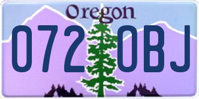 OR license plate 072OBJ