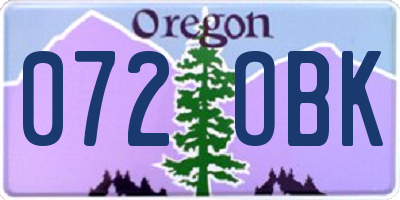 OR license plate 072OBK