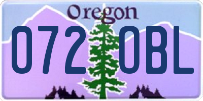OR license plate 072OBL