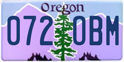 OR license plate 072OBM