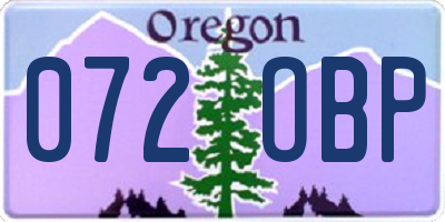 OR license plate 072OBP