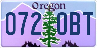 OR license plate 072OBT