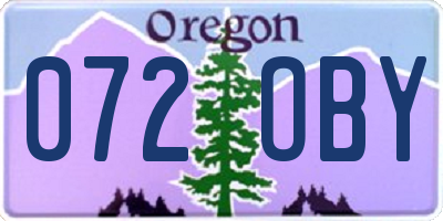 OR license plate 072OBY