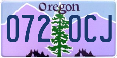 OR license plate 072OCJ