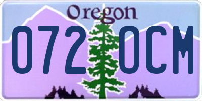 OR license plate 072OCM