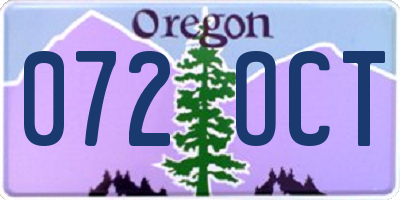 OR license plate 072OCT