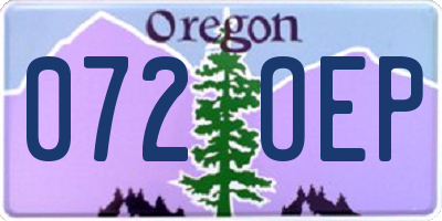 OR license plate 072OEP