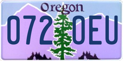 OR license plate 072OEU