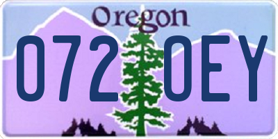 OR license plate 072OEY