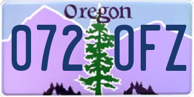 OR license plate 072OFZ