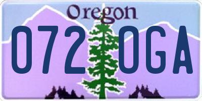 OR license plate 072OGA