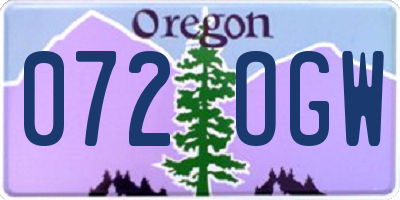 OR license plate 072OGW