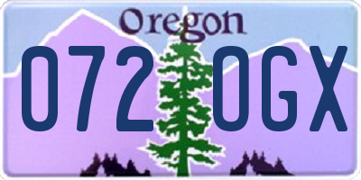 OR license plate 072OGX