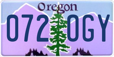 OR license plate 072OGY